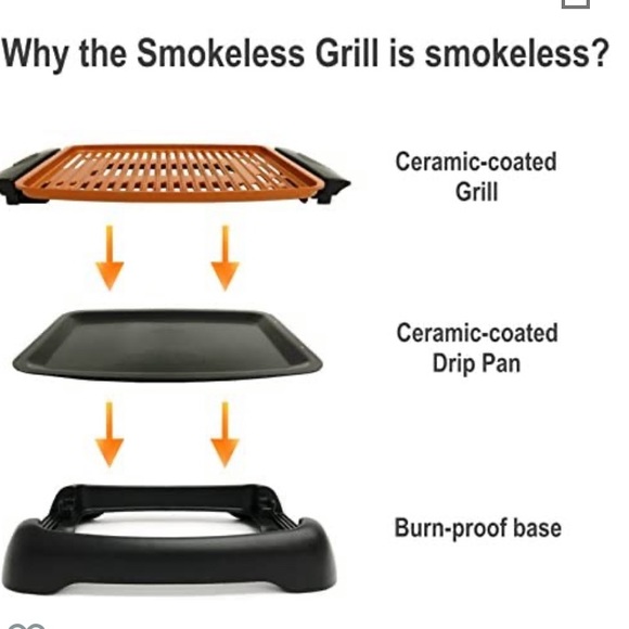 Gotham Steel Smokeless Grill Indoor Grill Ultra Nonstick Electric Grill - Picture 8 of 9